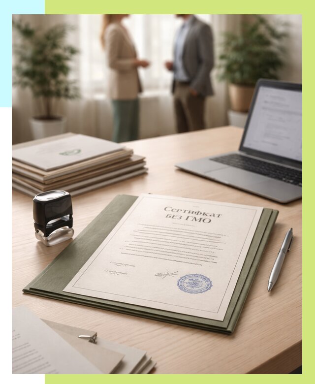 Сертификат без ГМО в Мытищах от 7616 р. оформить срочно Алешин-Мтщ