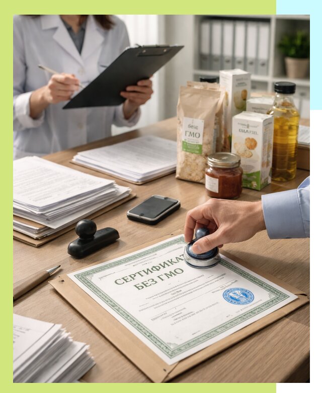 Получение сертификата Без ГМО для продукции в Мытищах