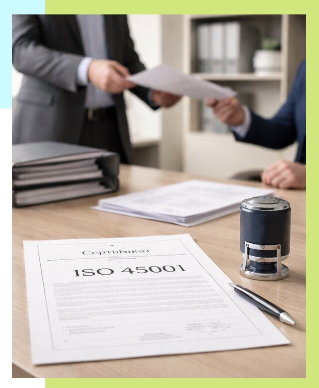 Сертификат ISO 45001 в Мытищах под ключ от 45698 р. | Алешин-Мтщ